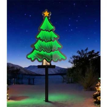 Infinity Hologramm "Santa" mit Erdspieß, Höhe 60 cm, auf 50,5 cm Spieß